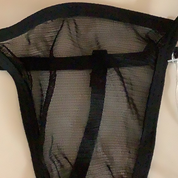 Rosset Mesh & Sequence Underwire Padded Bustier Lingerie W/Straps & Thong - Picture 9 of 9